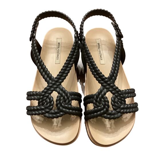 Melissa + Salinas braided rubber platform Sandals Size 7 - Picture 1 of 6